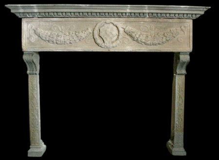 cheminée ancienne en pierre d'époque Renaissance, Florence L 245 x H 206 cm Renaissance period stone fireplace, Florence
